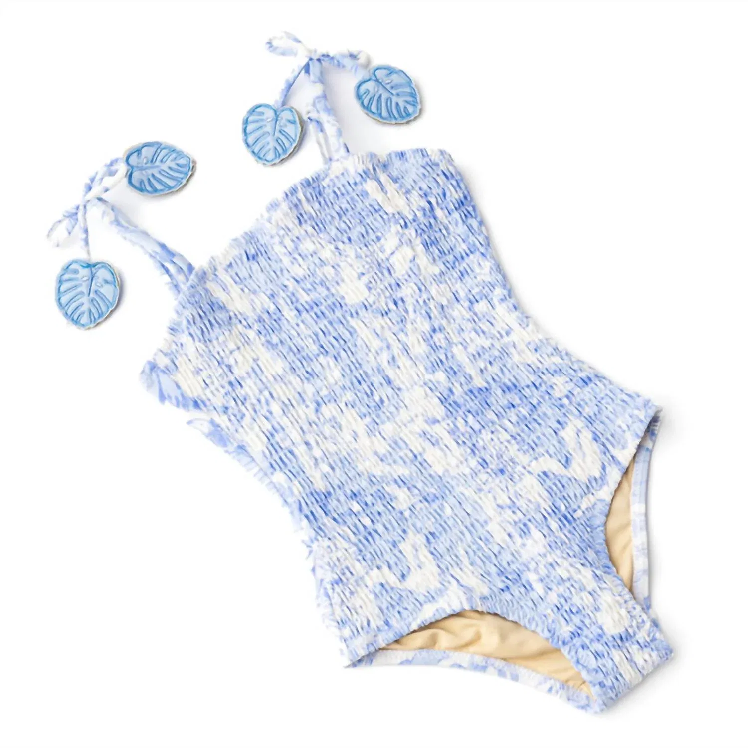 Детский купальник слитный с тропическим принтом Tropical Blues shade critters, Tropical Blues — фото 3