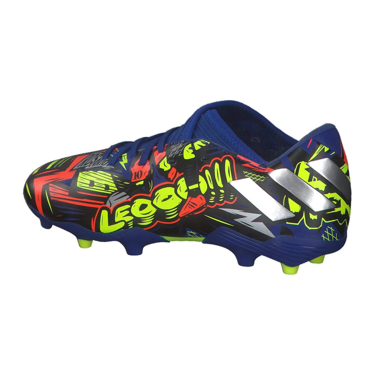 Детские бутсы для мальчиков с длинным рукавом Nemeziz Messi 19.3 Fg J Adidas, Team Royal Blue Silver Met Solar Yellow — фото 3