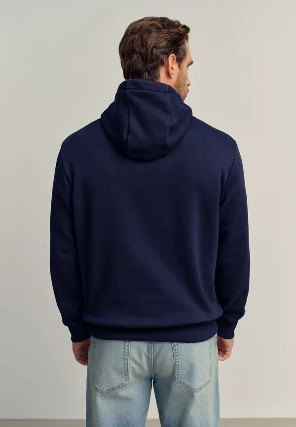 Худи стандартного кроя с меланжевым эффектом Next, Burgandy Red Navy Blue Ecru White — фото 2