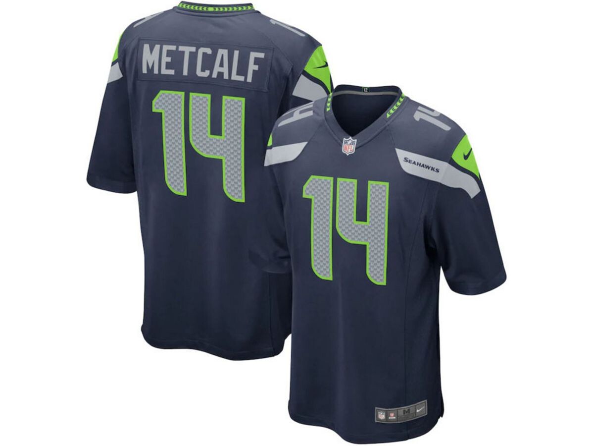 

Мужская футболка seattle seahawks vapor untouchable limited limited - d.k. меткалф Nike, синий