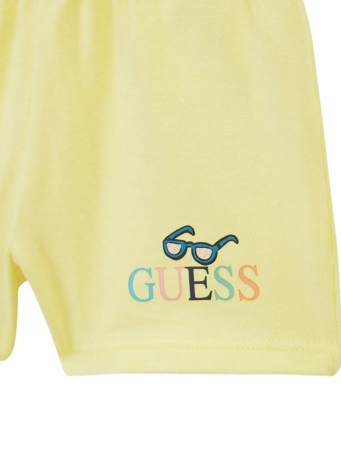 Комплект STR футболка SS боди+шорты Guess Usa, желтый — фото 4