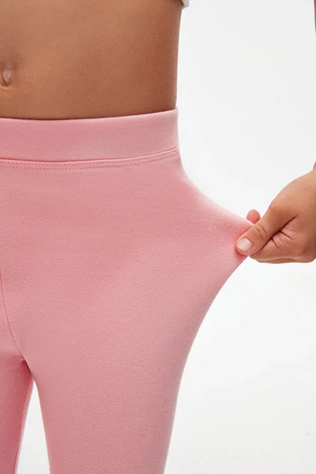 Детские леггинсы для девочек хлопковые Basics Lovetti, Peony Pink — фото 3