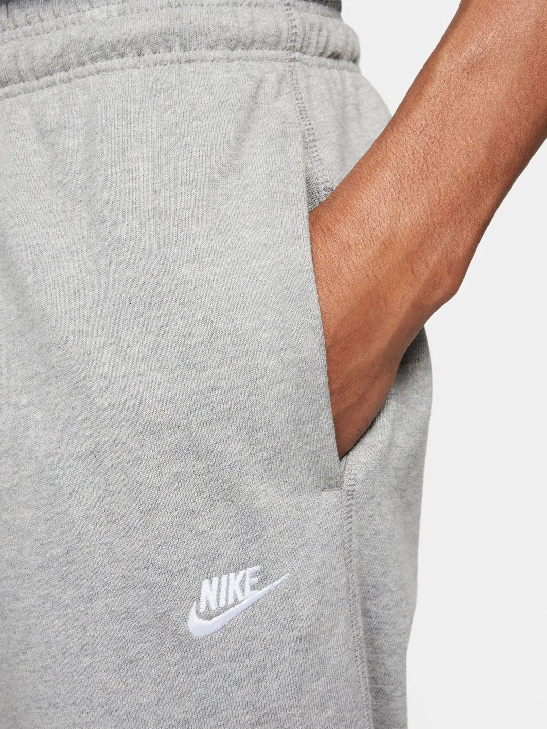 Джоггеры Nike Club из флиса, 100% хлопок, темно-серый — фото 3