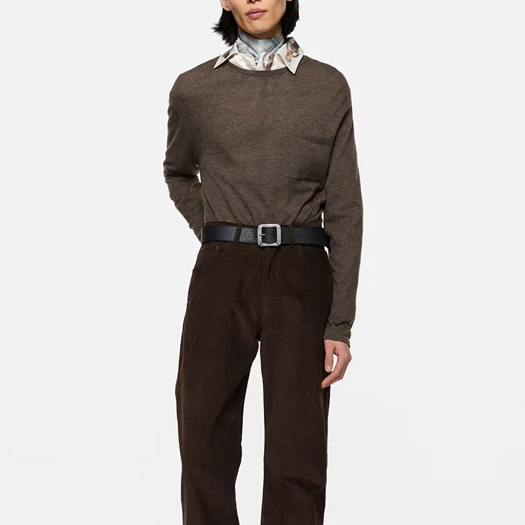 Мужской свитер из кашемира с круглым вырезом Hu Tao Brown Acne Studios, Hu Tao Brown — фото 4
