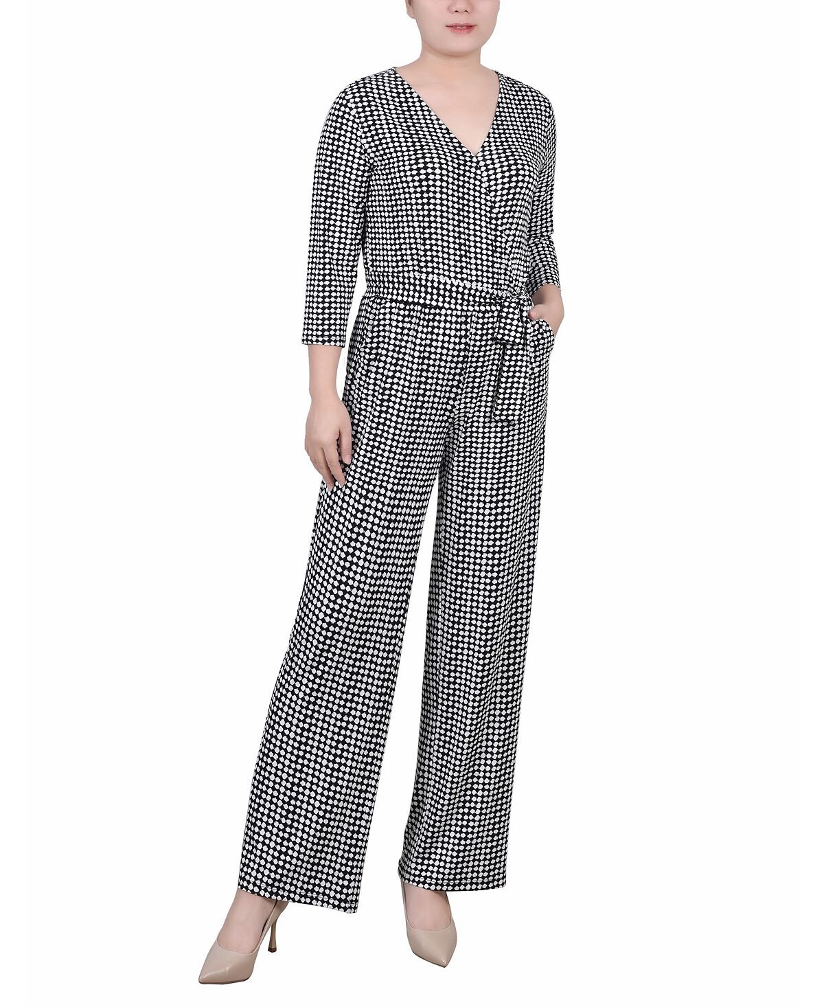 

Миниатюрный короткий комбинезон с поясом и рукавами 3/4 NY Collection, мульти, Серый, Миниатюрный короткий комбинезон с поясом и рукавами 3/4 NY Collection, мульти