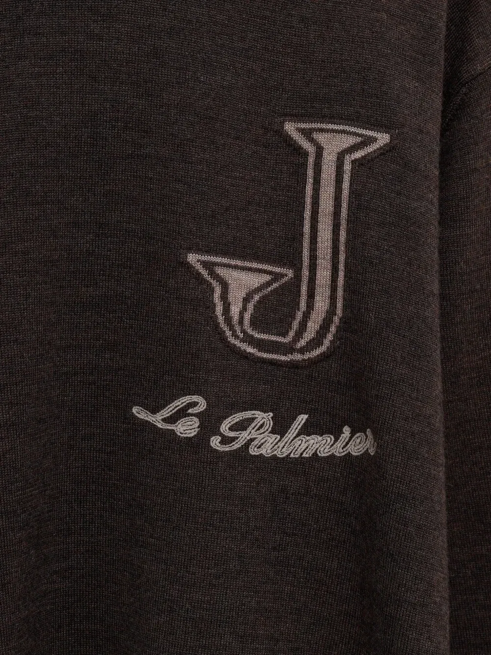 Свитер Herisson с вышивкой JACQUEMUS, коричневый — фото 3