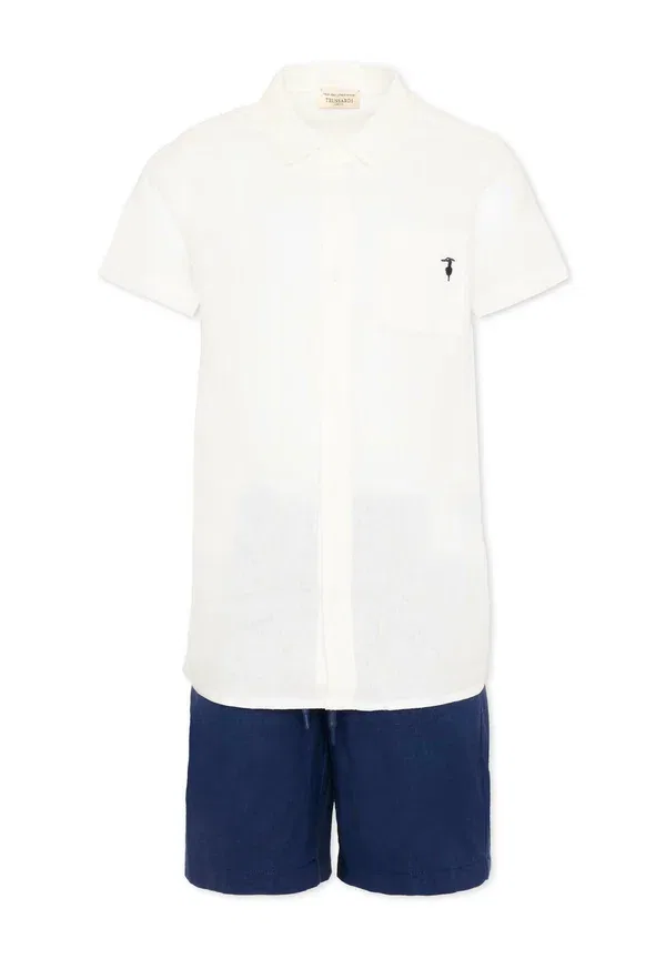 Спортивные брюки из льна Tru Trussardi Junior White, белый