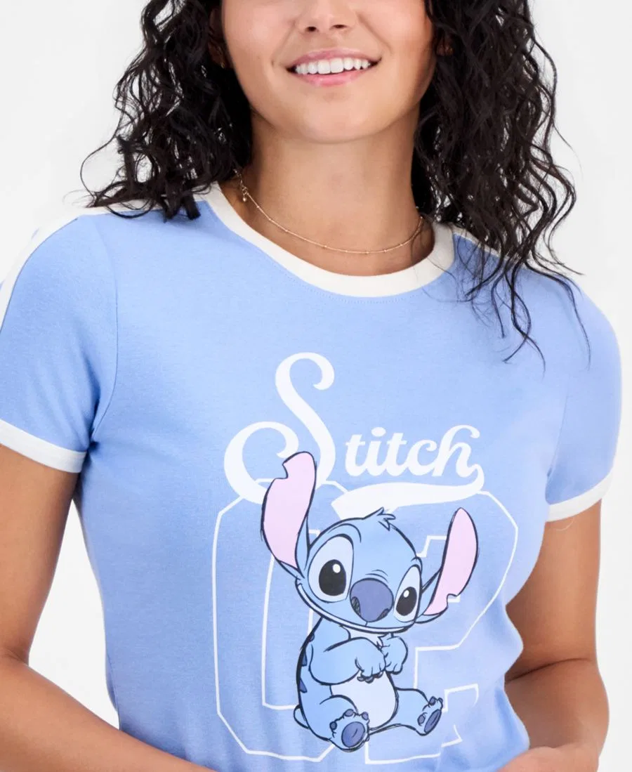 Футболка с коротким рукавом с принтом Stitch Sporty Disney, Lt/Pasblue — фото 4