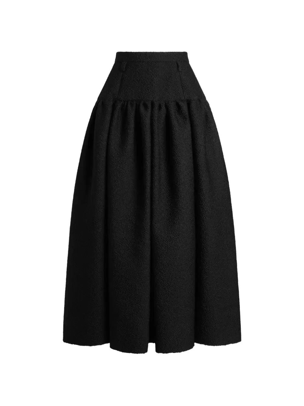 Шерстяная юбка миди DOLCE & GABBANA, черный