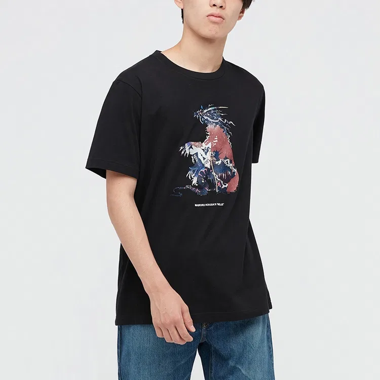 Детская футболка с принтом UNIQLO, Black — фото 3