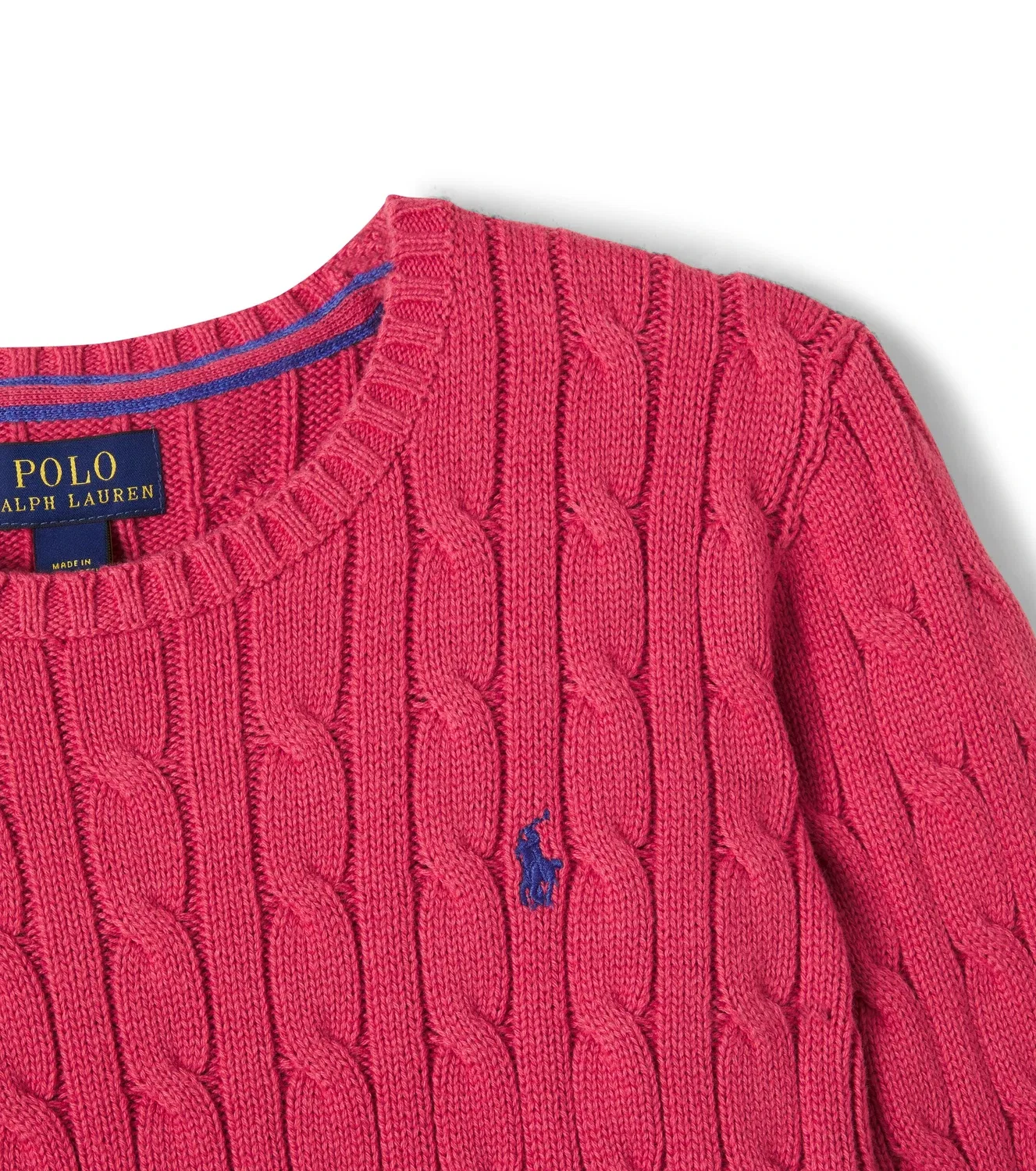 Свитер хлопковый Polo Ralph Lauren Kids, розовый — фото 3