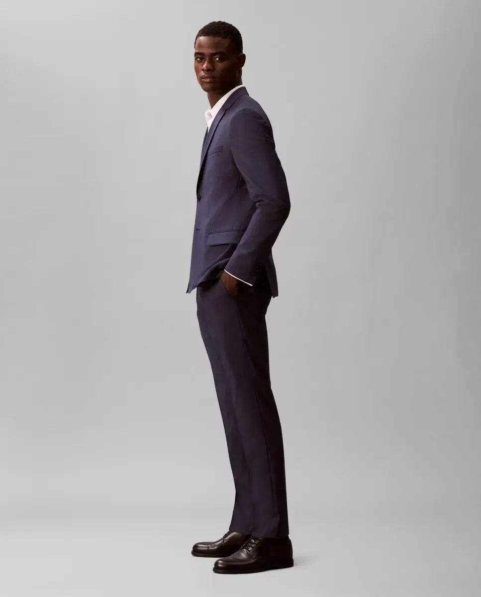 Мужские брюки из шерсти Calvin Klein, Azul — фото 4