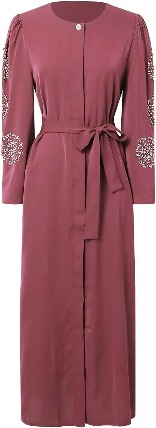 Женское мусульманское платье свободного кроя с длинным рукавом, модель One-Piece Prayer Clothes — фото 4
