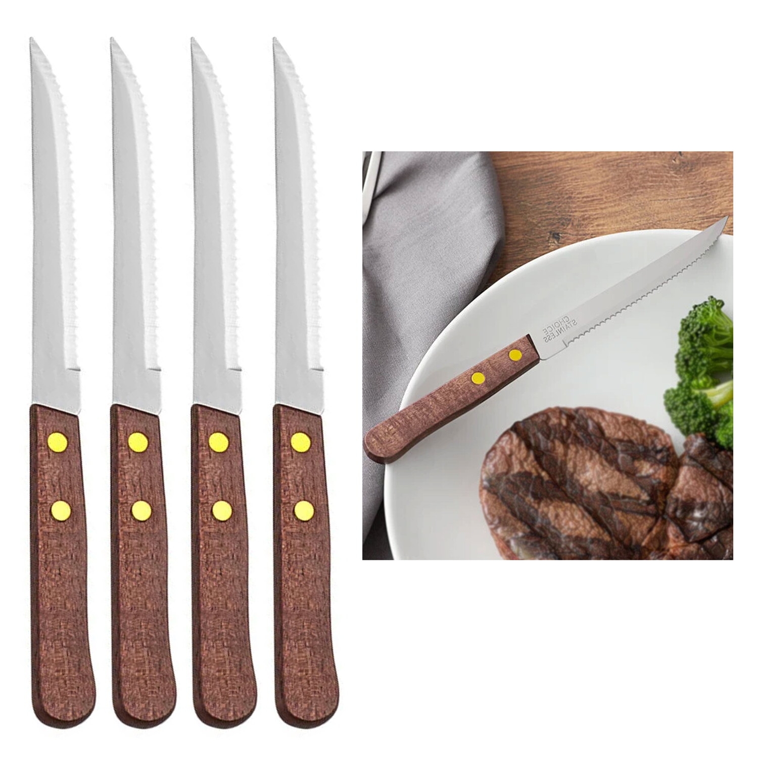 

Набор ножей для стейка AllTopBargains, 4 штуки