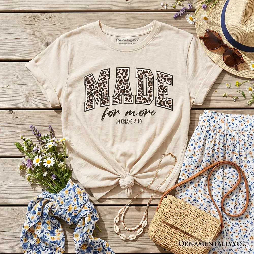 Детская футболка с принтом и библейским стихом Made for More OrnamentallyYou, Sand