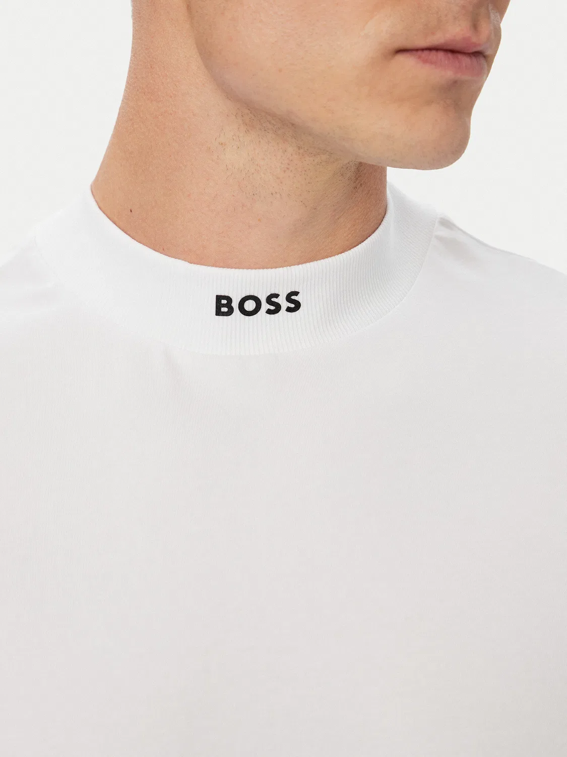 Мужская футболка свободного кроя Tee Collar Boss, белый — фото 4