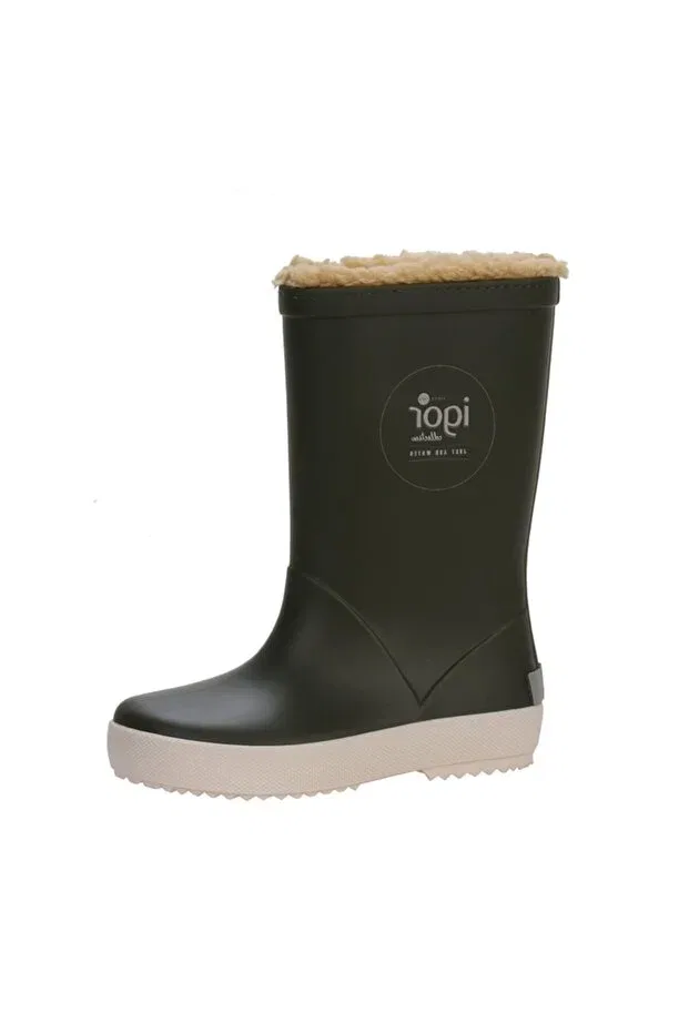 Детские ботинки для девочек с принтом Splash nautico w10207 furry children's boots Igor, Haki