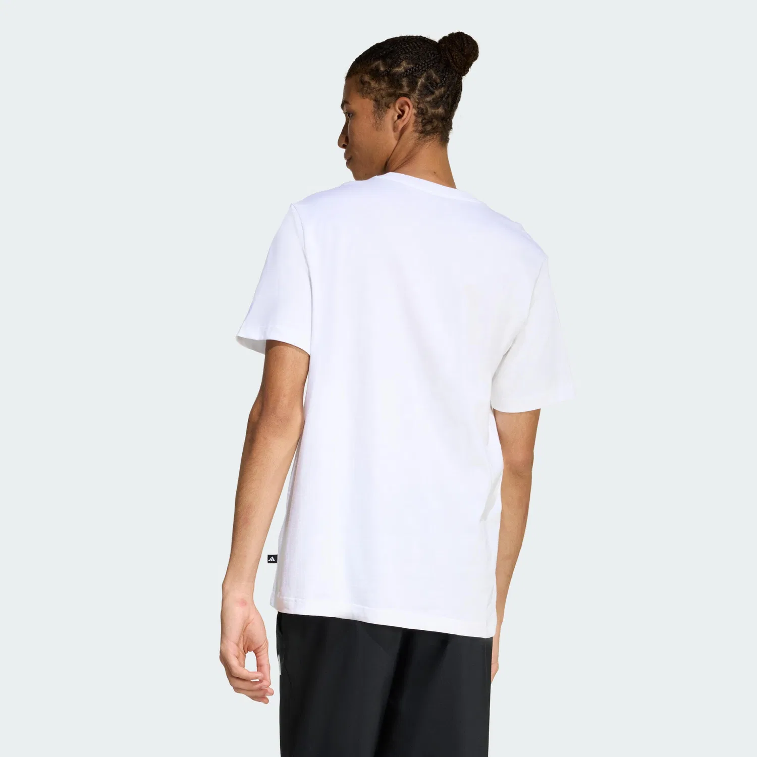 Мужская футболка с принтом Summer Slide Trim Graphic Adidas, Weiss — фото 3
