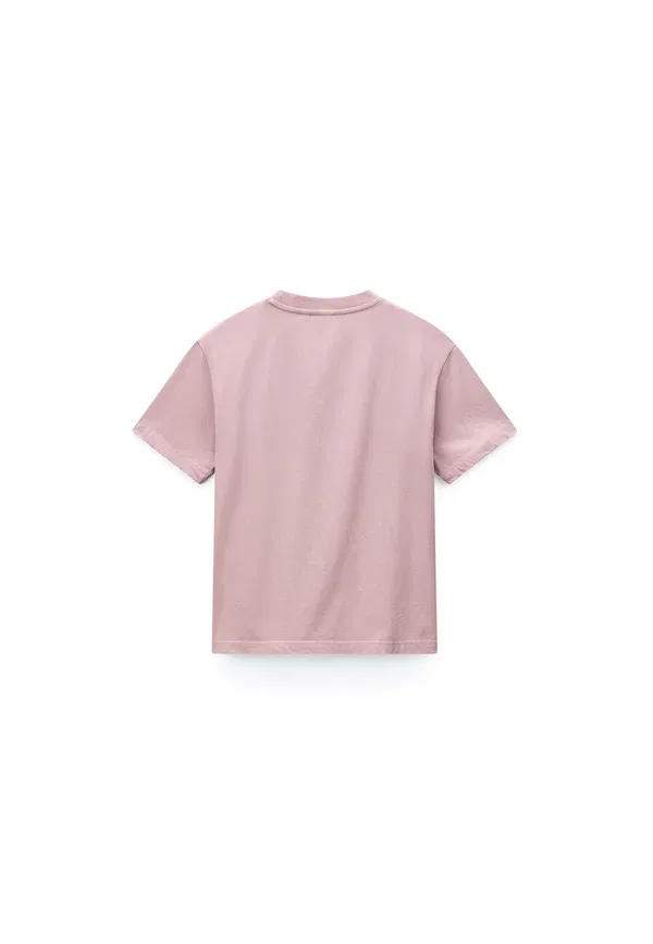 Футболка хлопковая с принтом Napapijri Pink Woodrose, розовый — фото 2