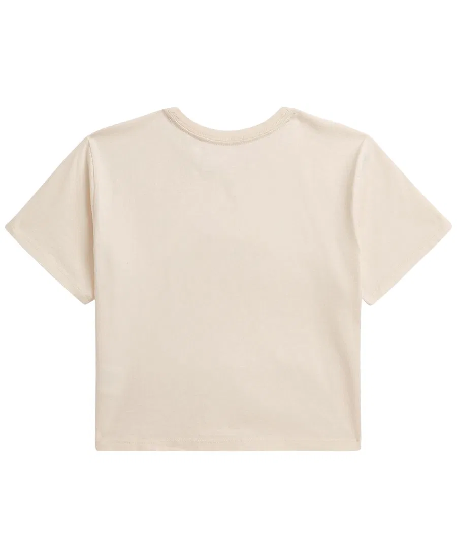 Футболка из хлопкового трикотажа с логотипом для девочек 7-16 лет Polo Ralph Lauren, Estate Cream — фото 2