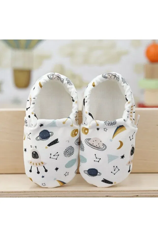 Детские для девочек пинетки с противоскользящей подошвой Ella Bonna, Space Patterned — фото 4