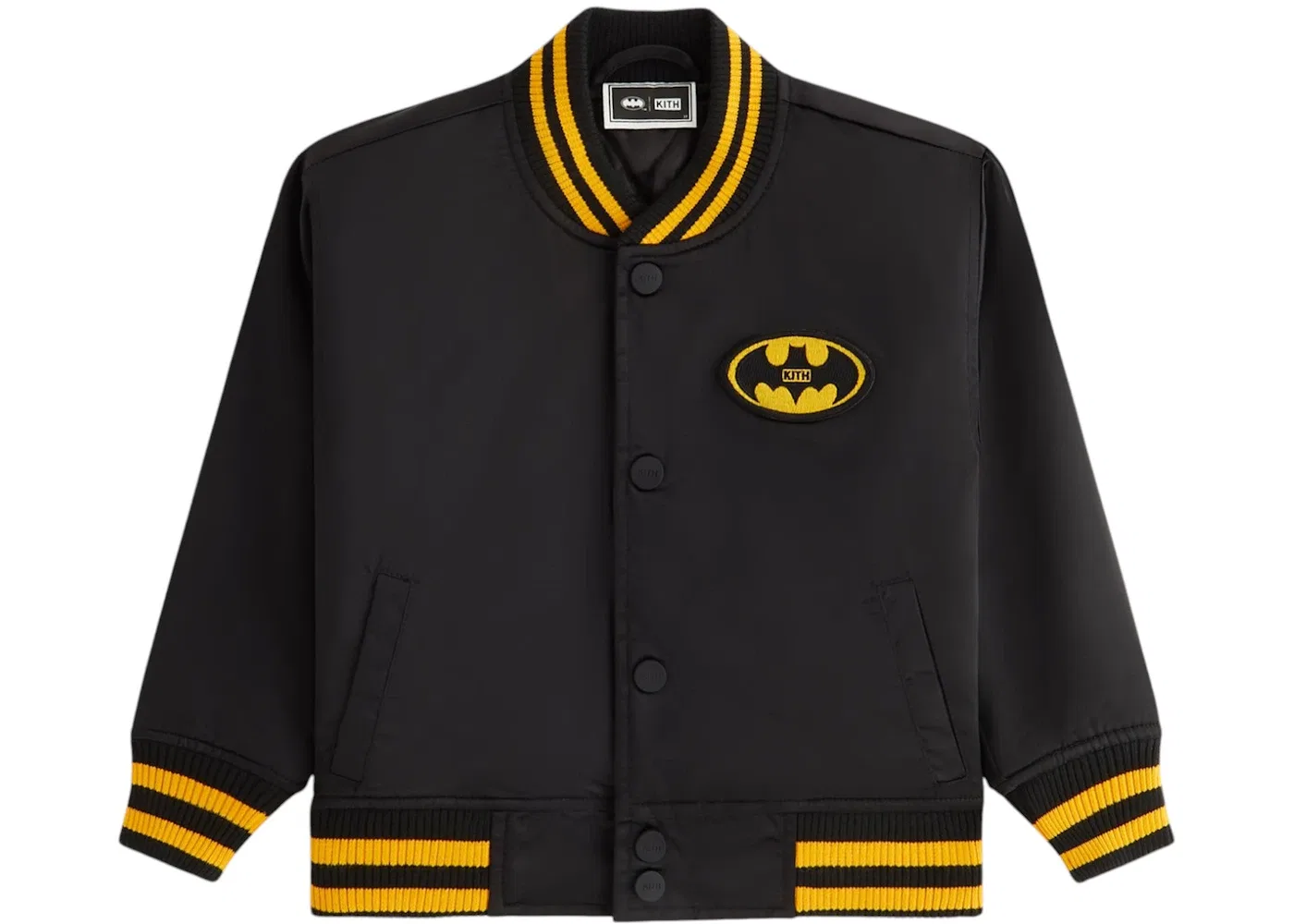 Детская куртка-бомбер из атласа Kith x Batman, Black