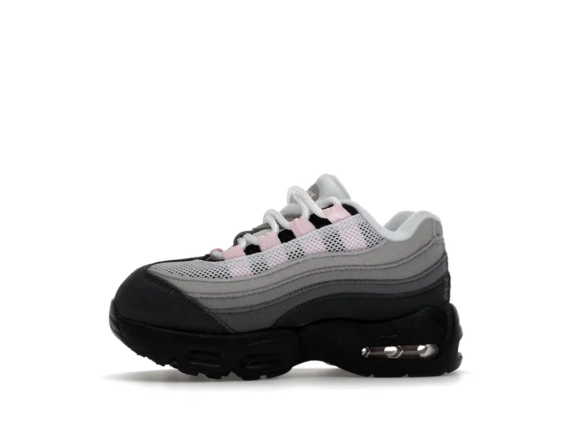 Детские кроссовки с контрастными вставками Nike Little Max '95 Nike, Black/Pink Foam/Medium Grey — фото 3