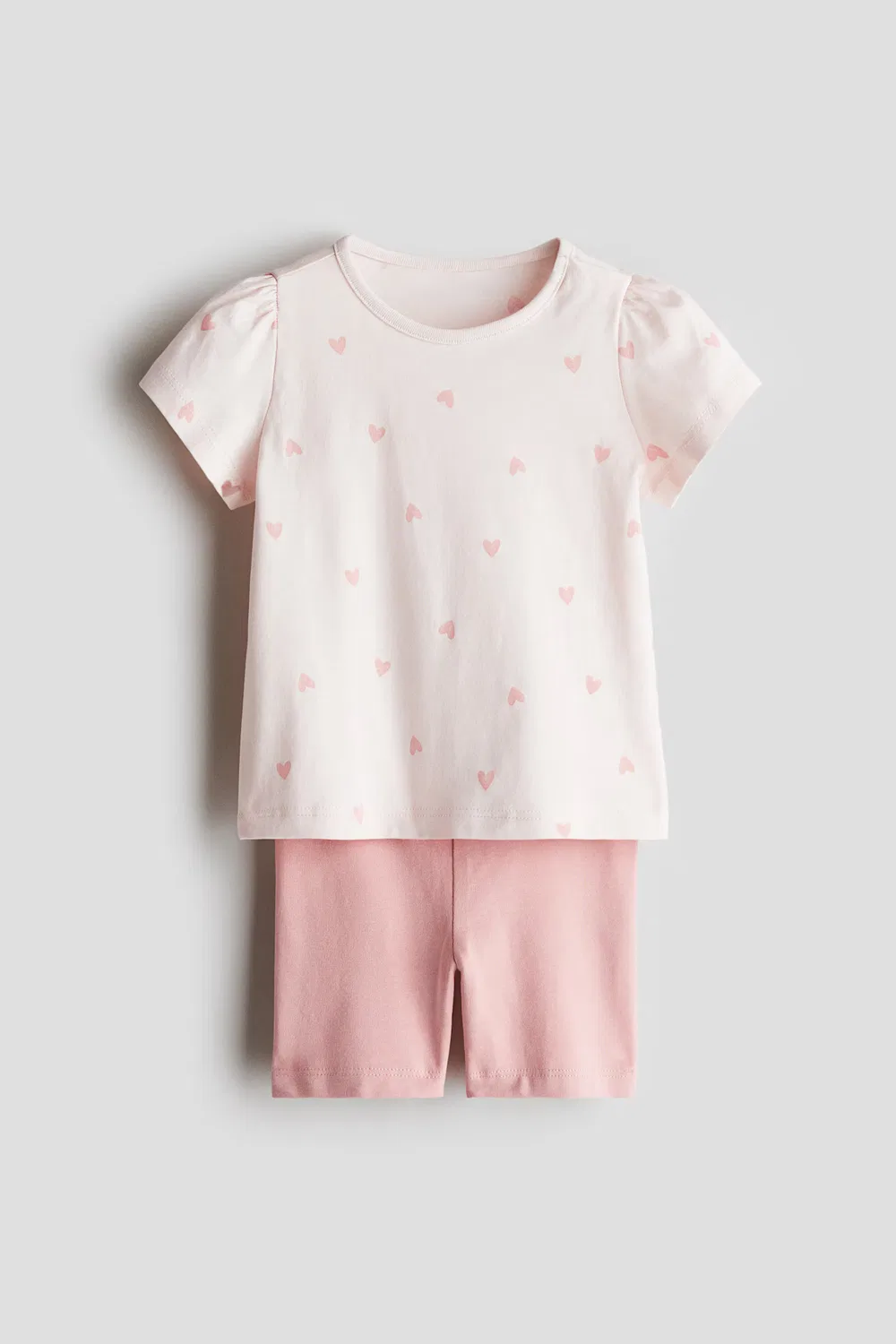 Комплект из двух предметов из хлопкового трикотажа H&M, Hellrosa/Herzen