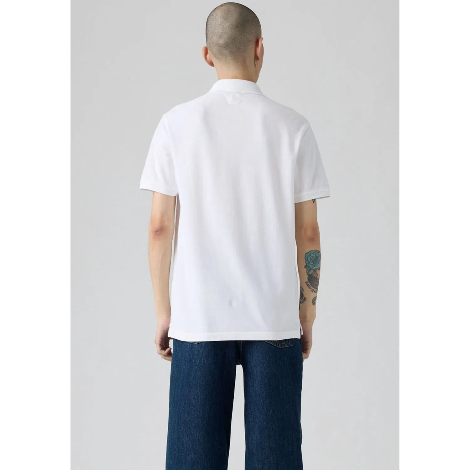 Мужское классическое поло с логотипом Levi's, White — фото 3