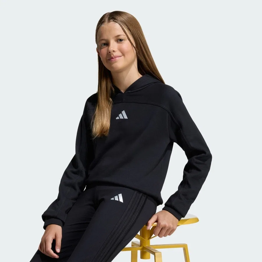 Леггинсы с расклешенной штаниной Seasonals Glam adidas, Черно-серебристый — фото 4