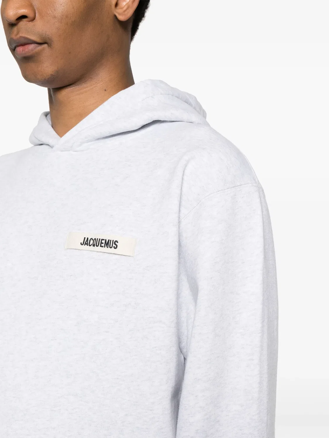 Jacquemus Серый худи с логотипом из грубого зерна — фото 2