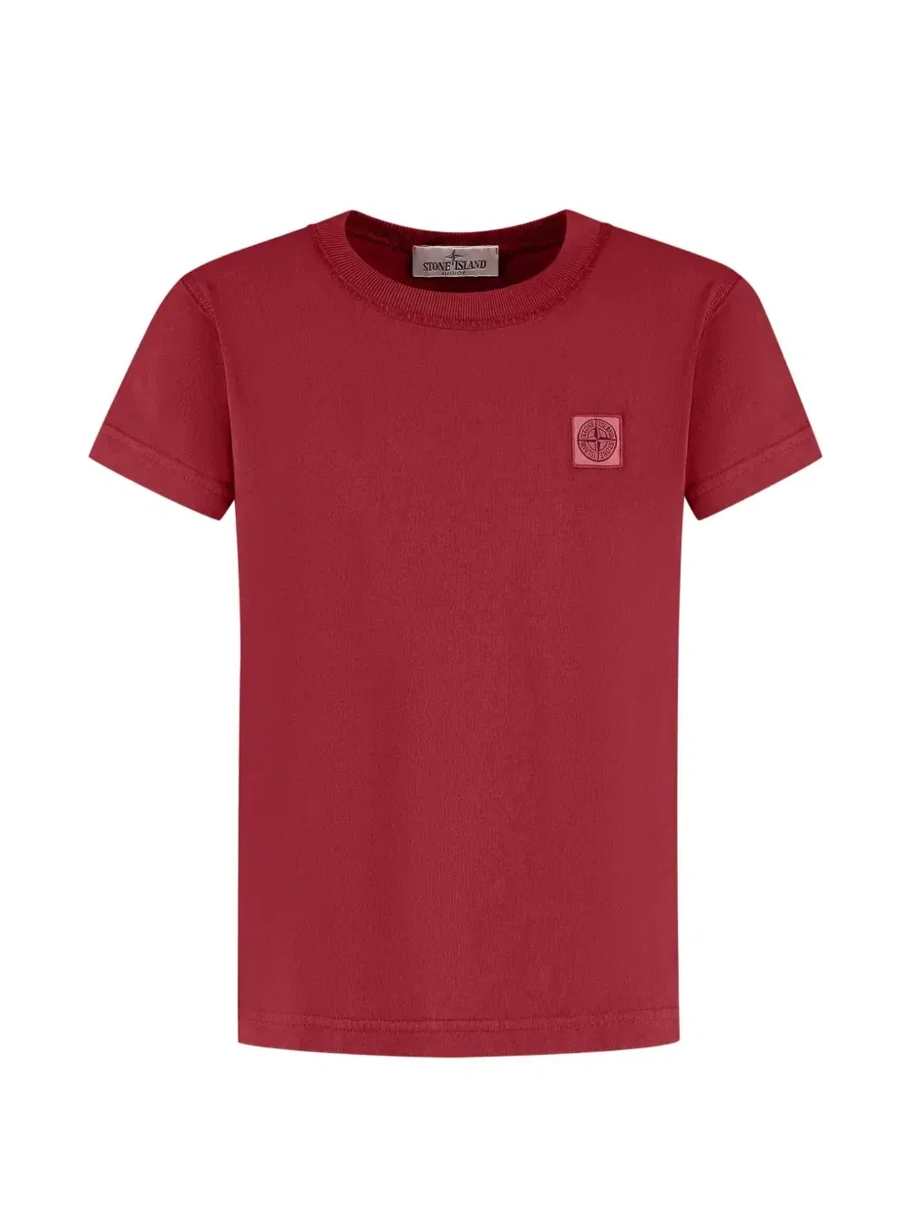 Футболка с нашивкой в виде логотипа-компаса Stone Island Junior, красный