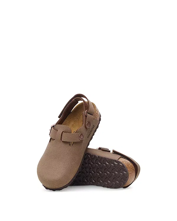 Детские сабо для девочек с контурной стелькой Tokio Kid Birkibuc Birkenstock, коричневый — фото 2