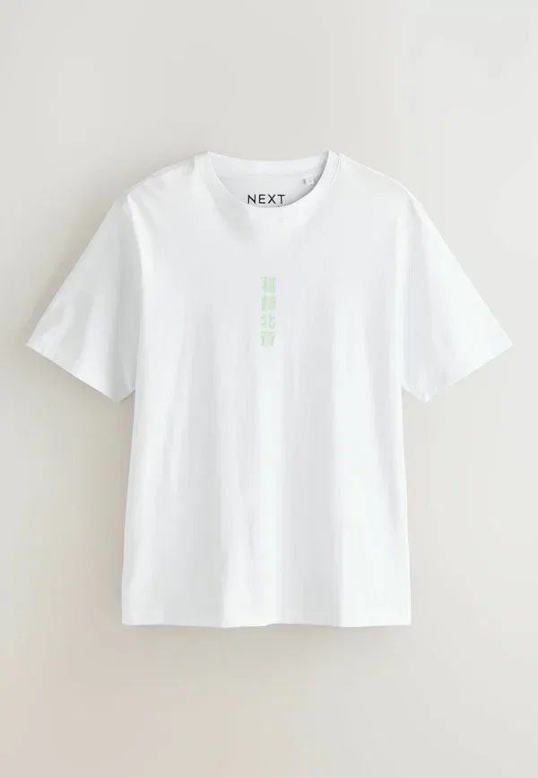 Футболки с принтом 3 штуки, Regular fit, Artist T-shirt, Next, Navy, White, белый/темно-синий — фото 3