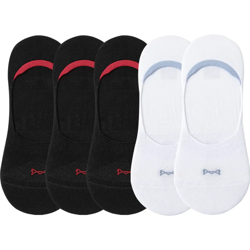 Детские носки-невидимки, комплект из 5 пар, Black 3 Pack+White 2 Pack, MIIOW
