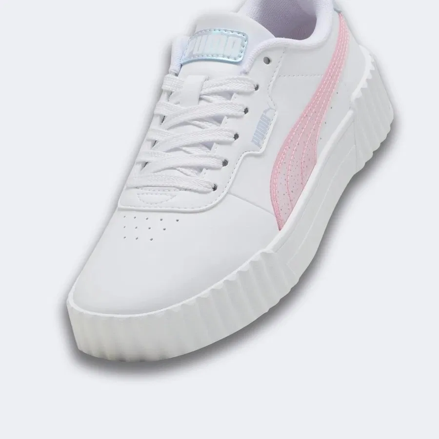 Кроссовки повседневные с текстильным верхом Puma Carina 3.0 Blurry Dreams Jr, Белый — фото 4