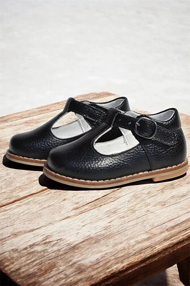 Детские туфли для девочек ортопедические Cevoclub Kids, Black — фото 3