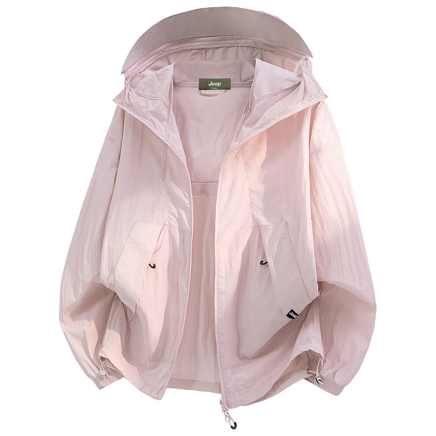 Детская куртка для защиты от солнца с капюшоном, прямого кроя, Jeep, Shell Chestnut Pink