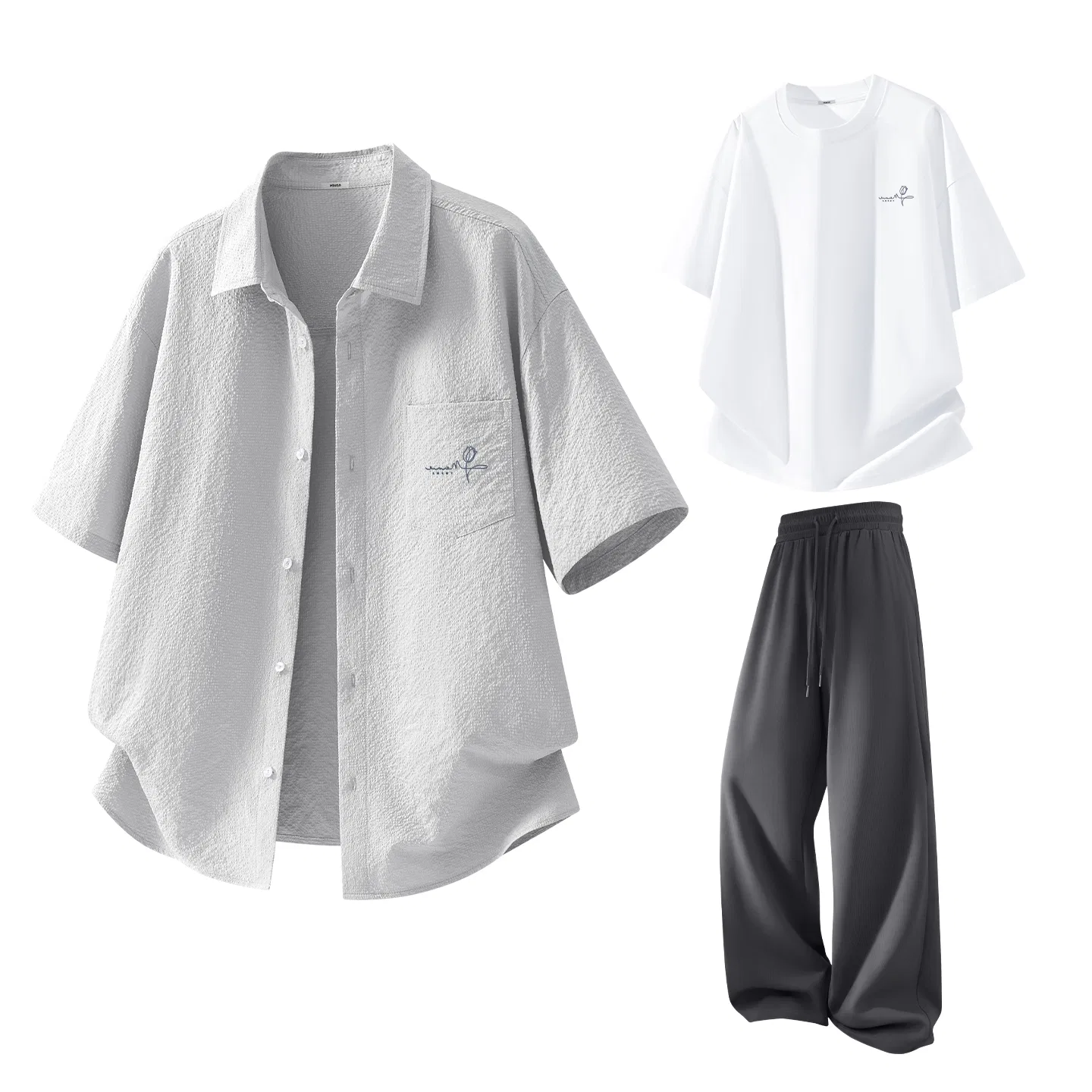 Детский комплект спортивной одежды из 3 предметов MINISO, Reef Gray, White, Dark Gray