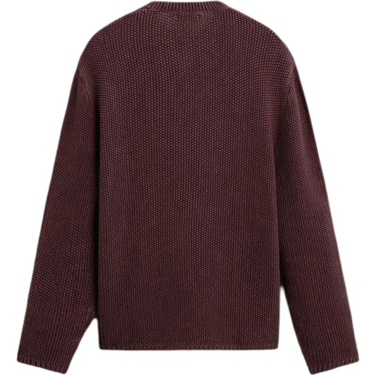 Мужской свитер с круглым вырезом Dark Red ZARA — фото 3