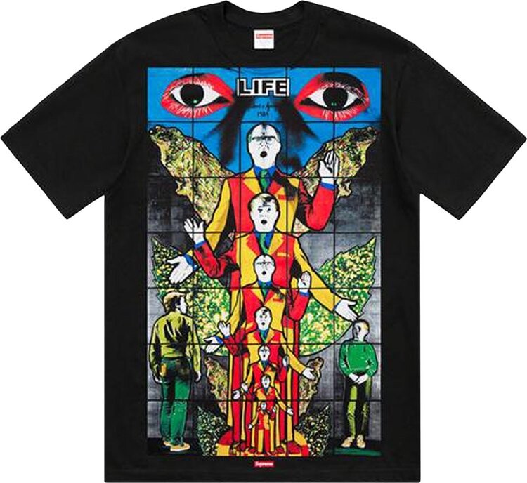 

Футболка Supreme Gilbert and George LIFE Tee 'Black', черный