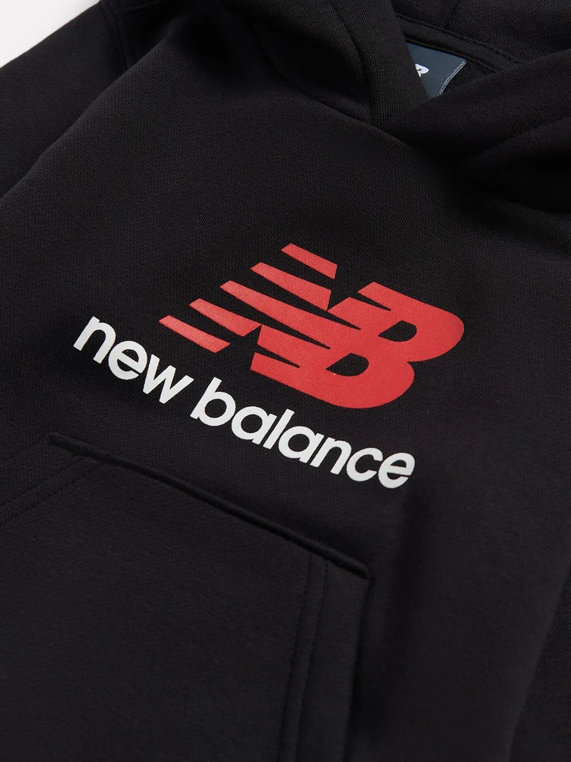 Худи New Balance с логотипом, черное — фото 3