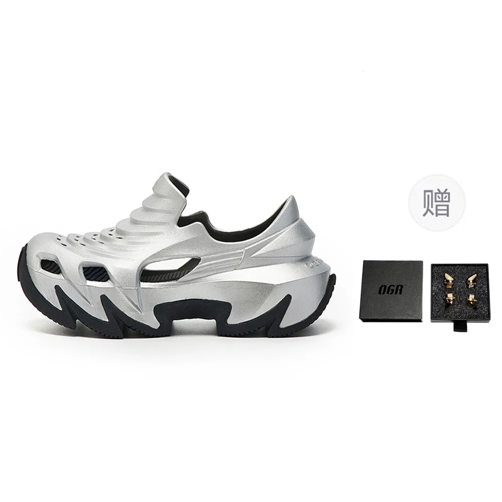 Детские сабо с металлическим отливом DragonSpike Clogs OGR