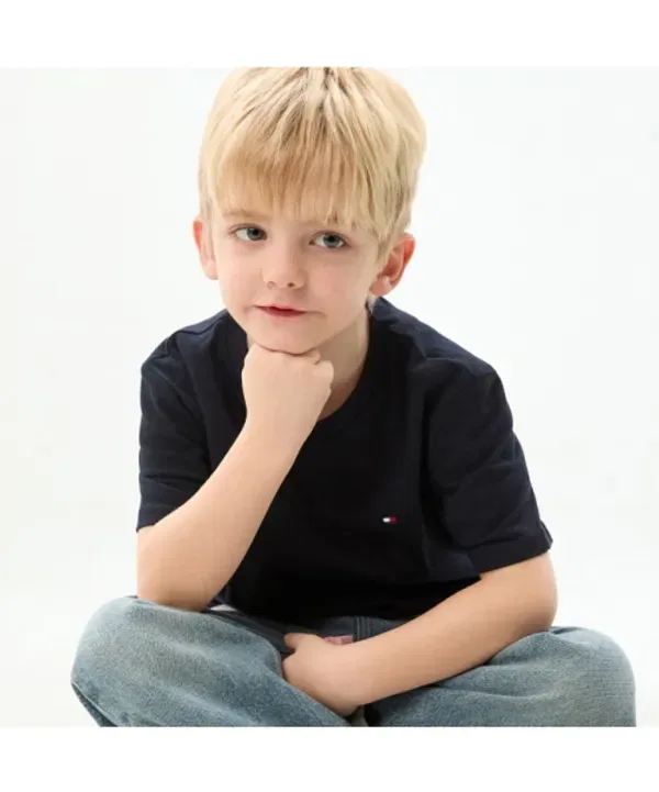 Футболка с коротким рукавом, 2 шт, Tommy Hilfiger Kids, белый и синий — фото 4