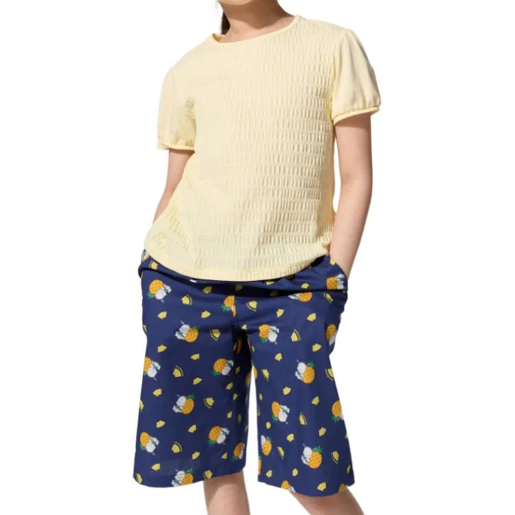 Детские шорты хлопковые UNIQLO X Sanrio Kids Shorts Moderate, Blue — фото 4