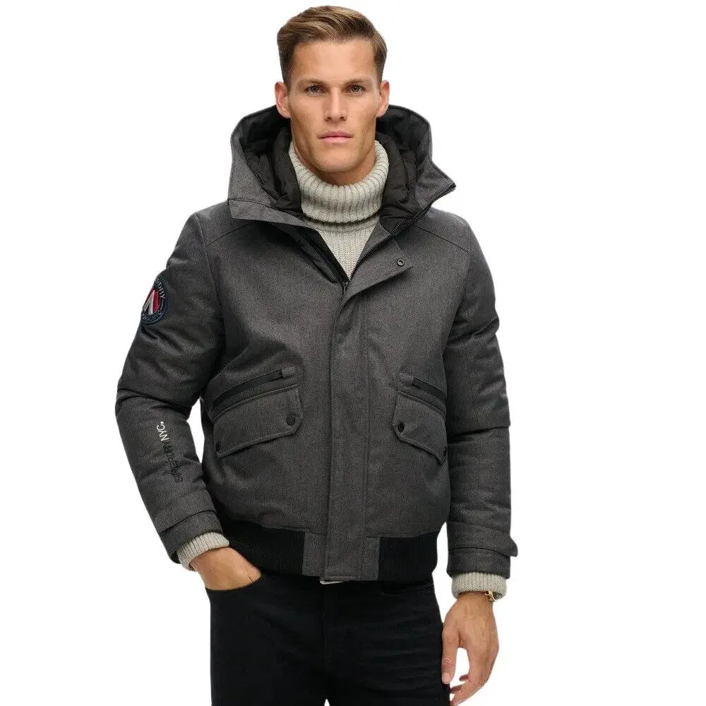 Мужская куртка-бомбер с принтом City Tweed Superdry, Grau — фото 2