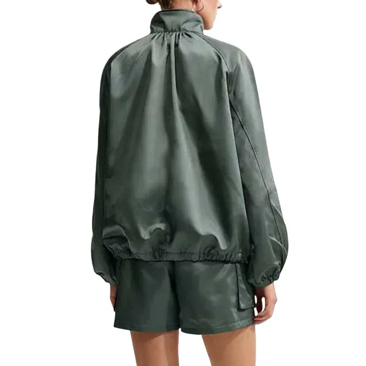 Женская куртка Sportswear Satin 1/4-Zip Anorak 'Camo Green' Nike, Camo Green — фото 2