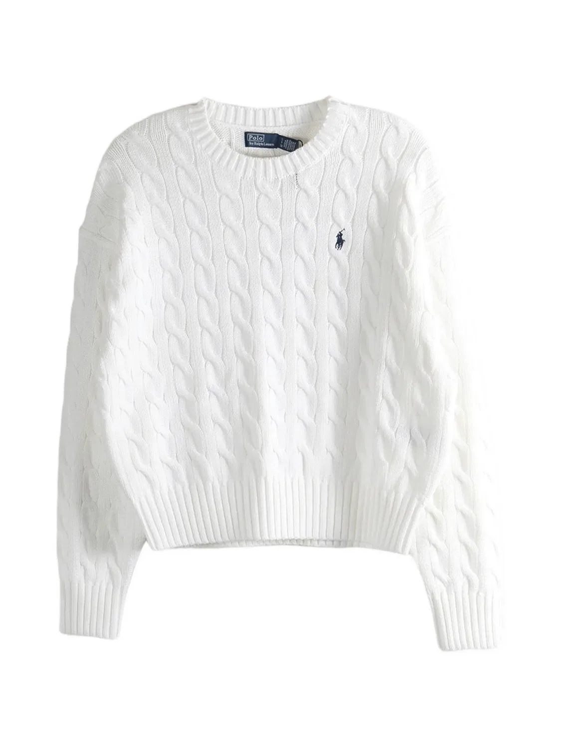 Связаный свитер Polo Ralph Lauren, белый