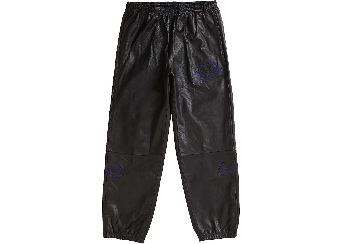 Мужские штаны из кожи Supreme Nike Leather Warm Up Pant, Black