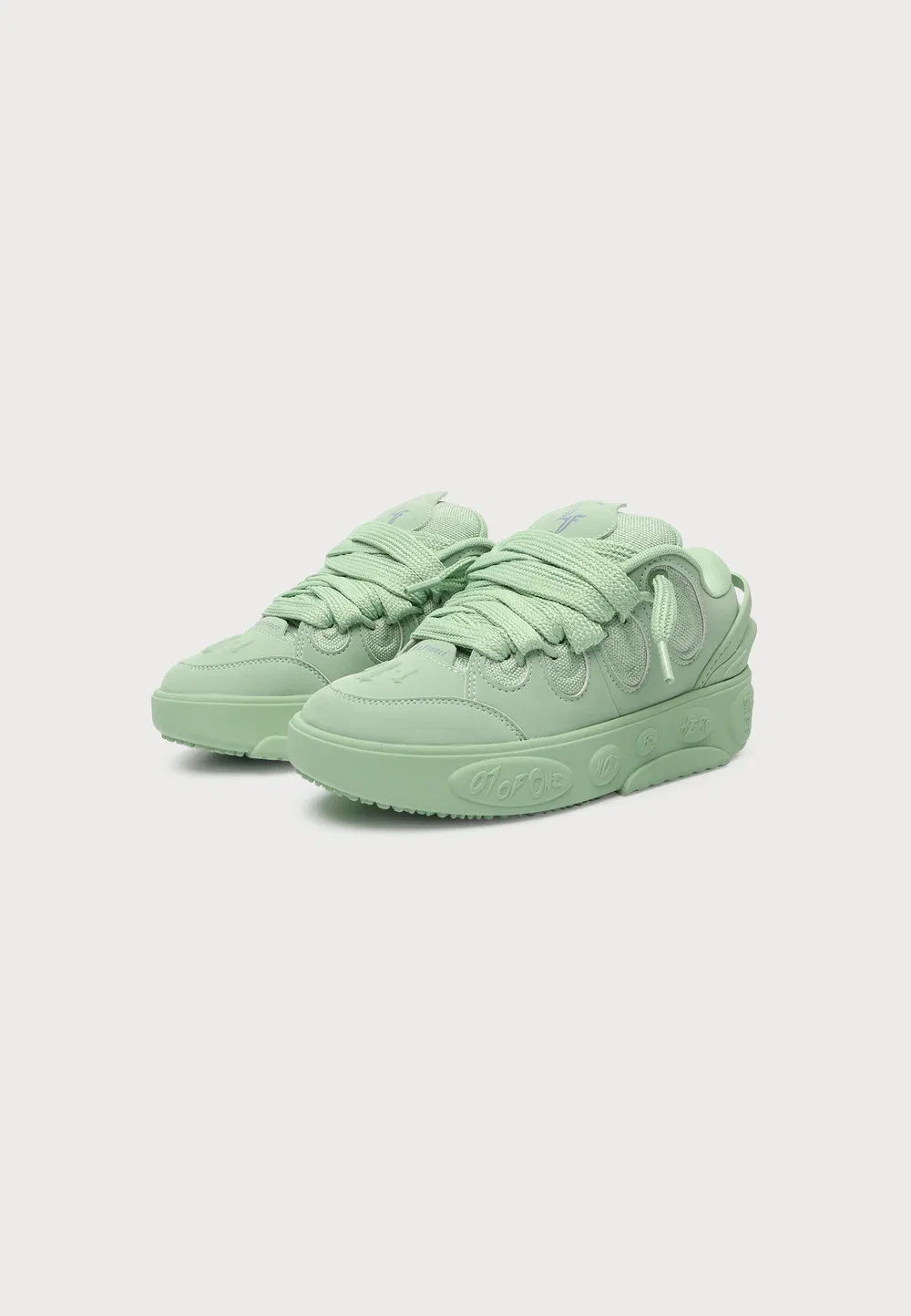 La France Jr унисекс - баскетбольные кроссовки Puma, Pure Green/Gray Sky — фото 2